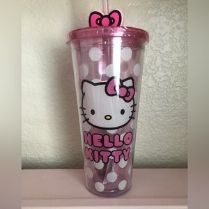 Hello Kitty Bow Straw Topper Tumbler